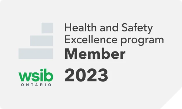 WSIB Health and Safety Excellence program member 2023