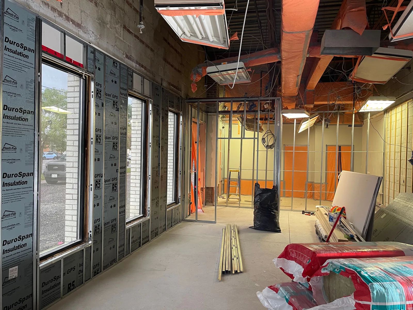Commercial interior being rebuilt