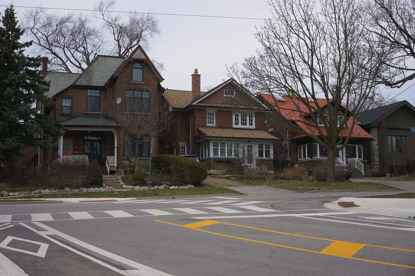 Detached houses on a Toronto residential street
