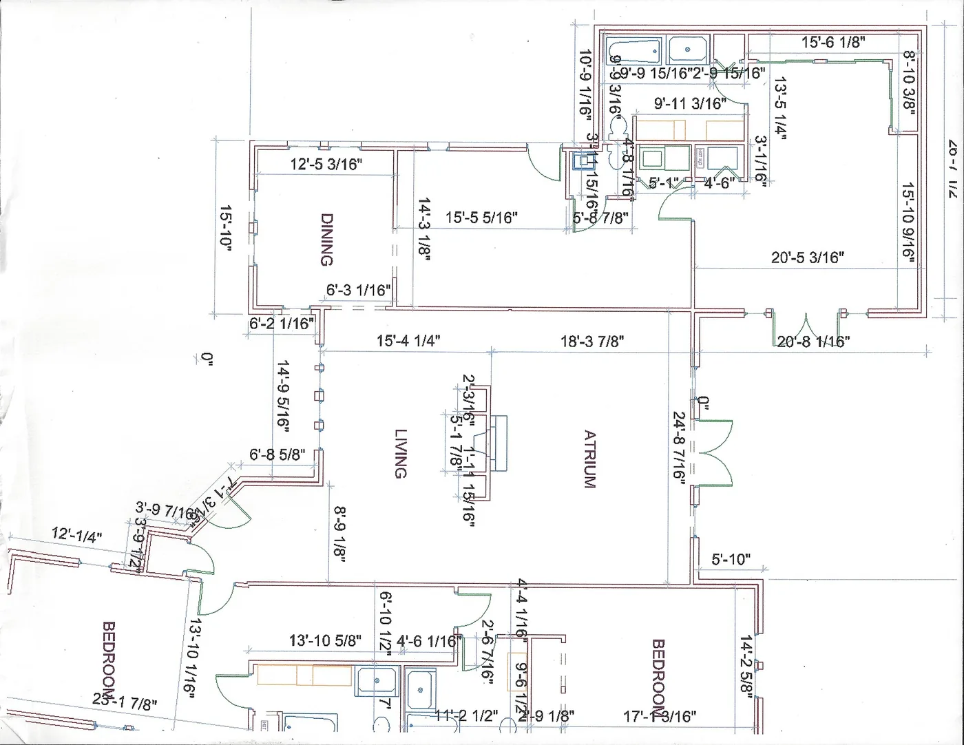 Floor plan drawing for a design-build project